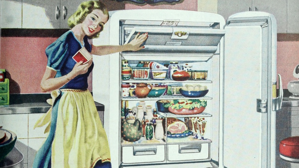 Illustration einer Frau in der Küche.
