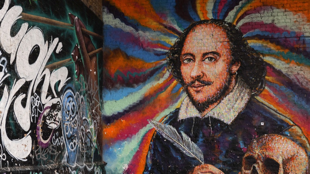 Wandbemalung William Shakespeare