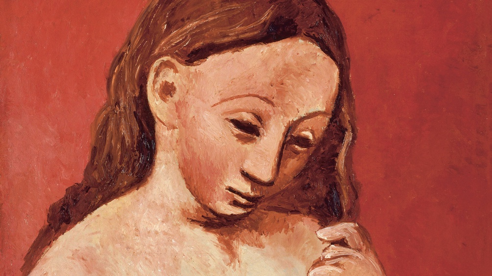 Nu sur fond rouge (Jeune femme nue à la chevelure), 1906 (Ausschnitt)