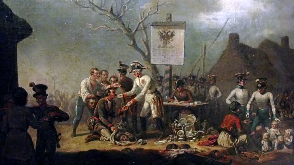 "Galizisches Gemetzel 1846", Ausschnitt von Jan Nepomucen Lewicki
