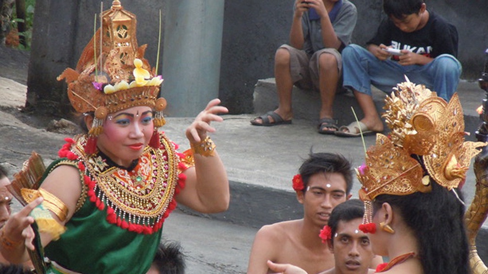 Ein balinesische Tempeltänzerin