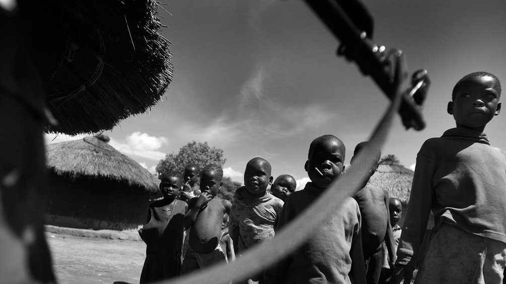 Kinder in einem Flüchtlingscamp in Uganda