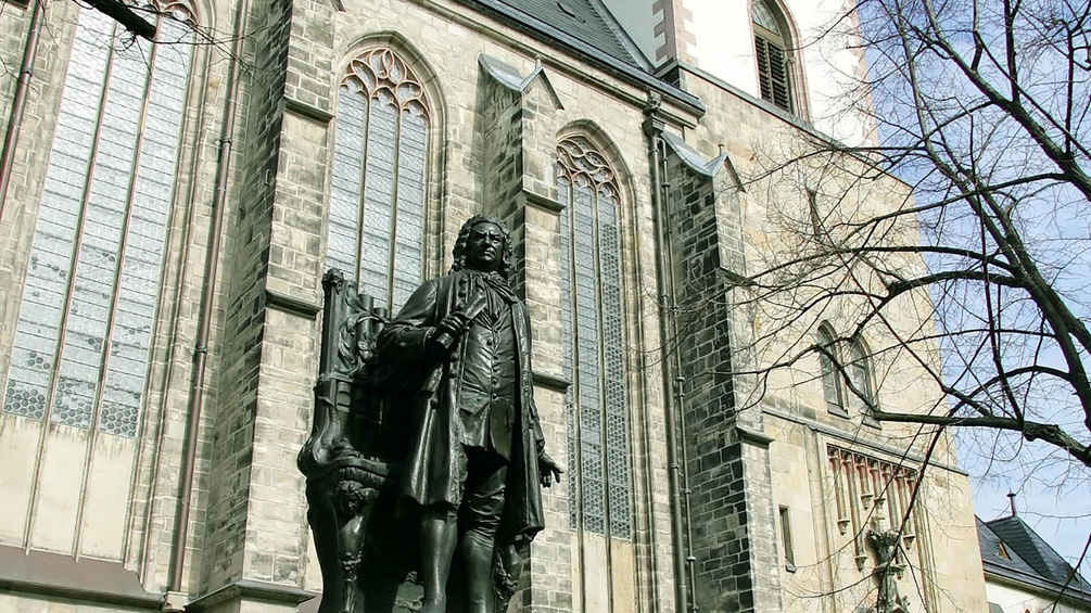 Bach vor der Thomaskirche