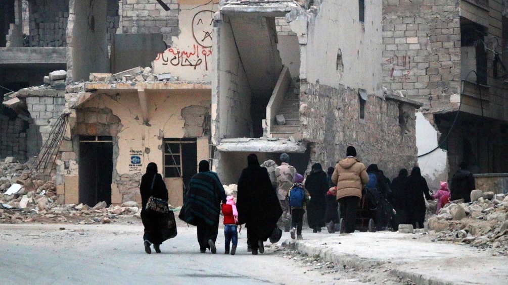 Bevölkerung flieht aus Aleppo