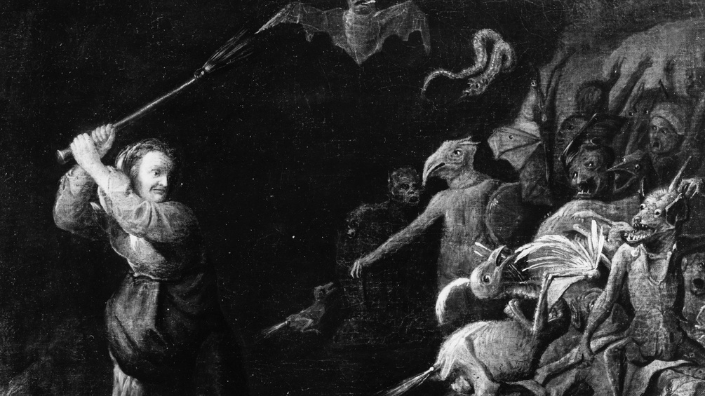 Gemälde einer Teufelsaustreibung (Ausschnitt), Teniers
