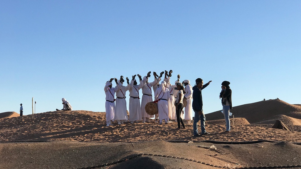 Musiker in der Wüste
