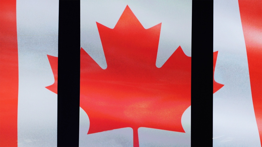Geteilte kanadische Flagge