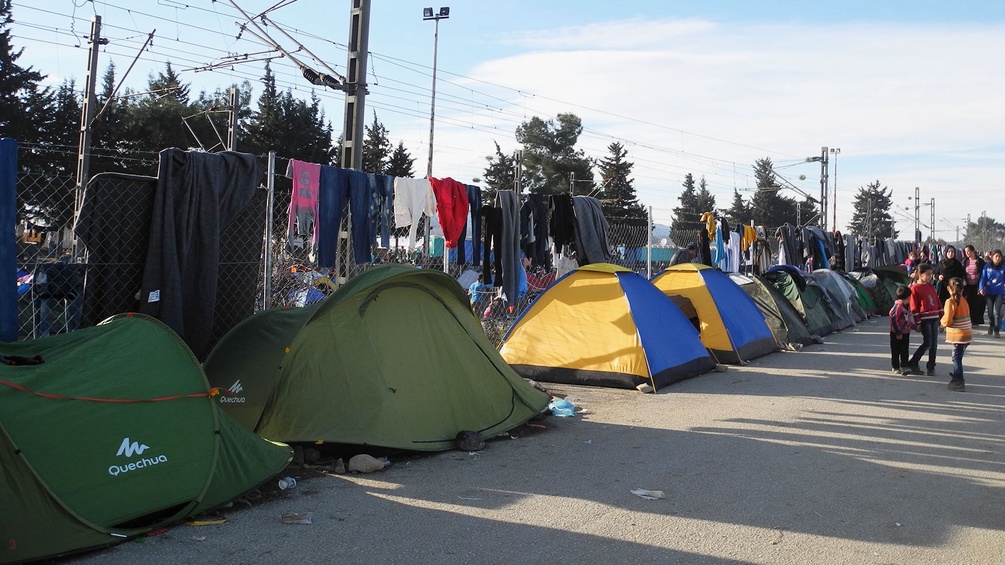 Flüchtlingszelte in Griechenland