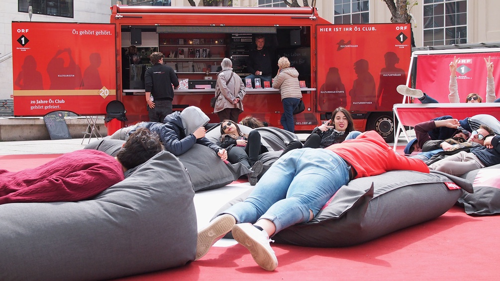 ORF/JOSEPH SCHIMMER Clubmobil im Museumsquartier