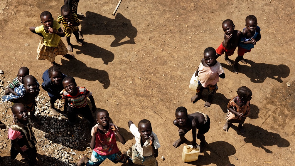 Flüchtlingskinder in Uganda