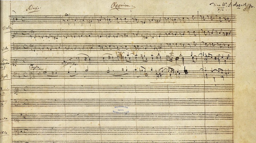 Seite aus Mozart Requiem