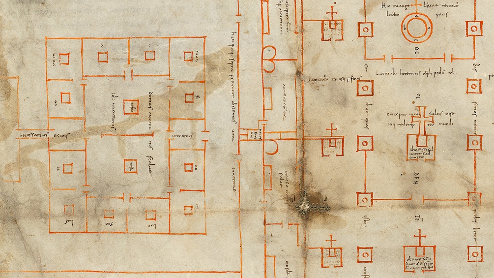 Plan des Klosters St. Gallen (Detail