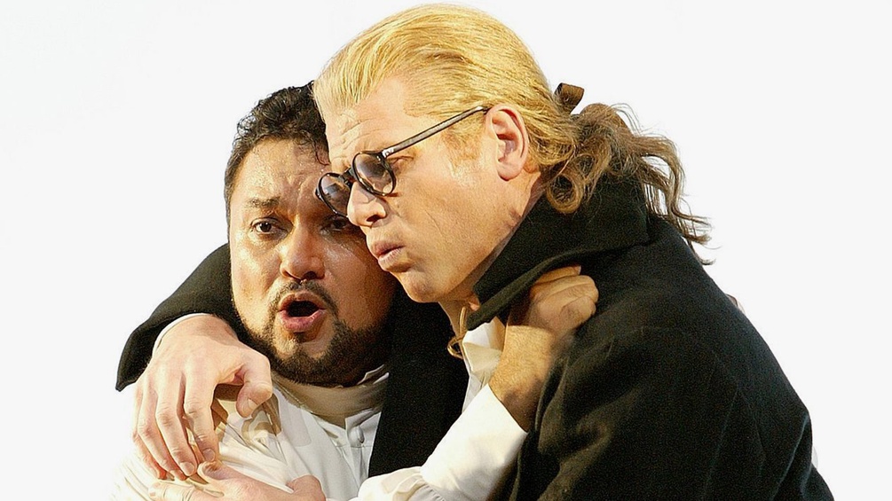 Ramon Vargas als Don Carlos (L.) und Bo Skovhus als Rodrigue (R