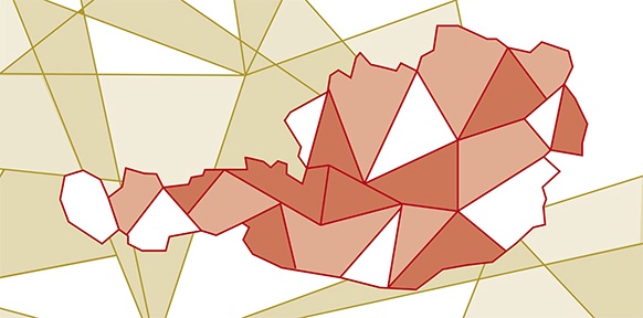 Stilisierte Österreich-Karte