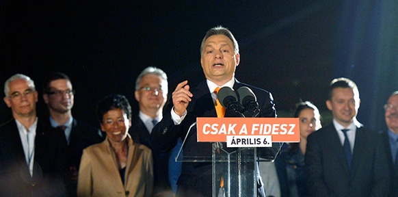 Vktor Orban nach dem Wahlsieg
