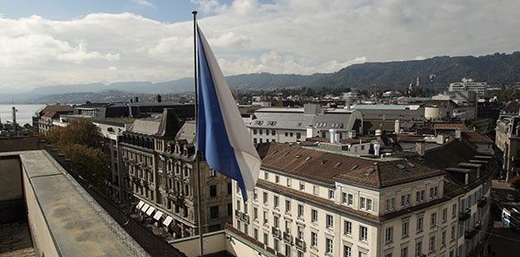 Zürich mit Fahne