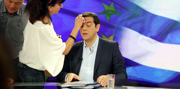 Alexis Tsipras im TV-Studio