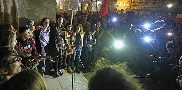 Demonstration in Zagreb