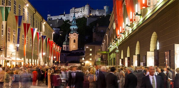 Salzburg, Abendstimmung, Publikum