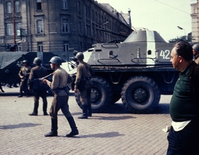 Russische Soldaten in Prag, 1968
