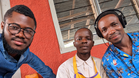 Drei Männer in Benin