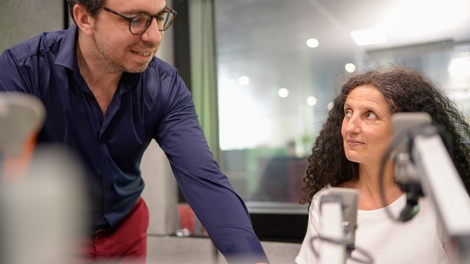 Andreas Maurer und Ariella Sobel im Ö1 Studio