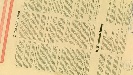 Proklamation, 1945