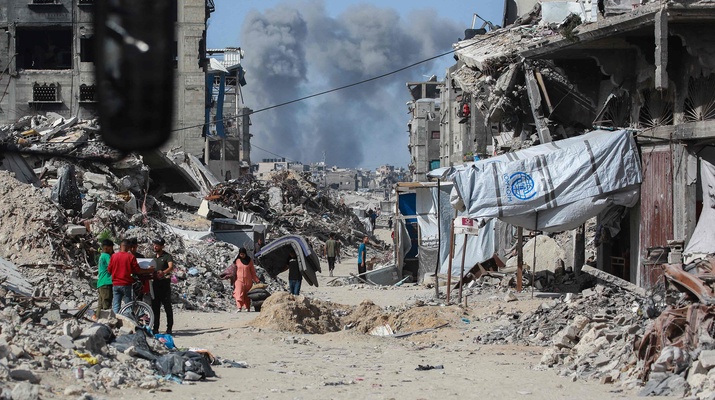 Zerstörte Stadt im Gazastreifen