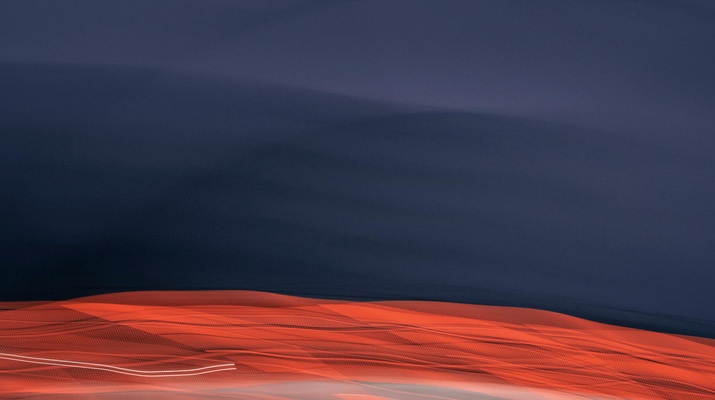 Abstraktion in Blau und Rot