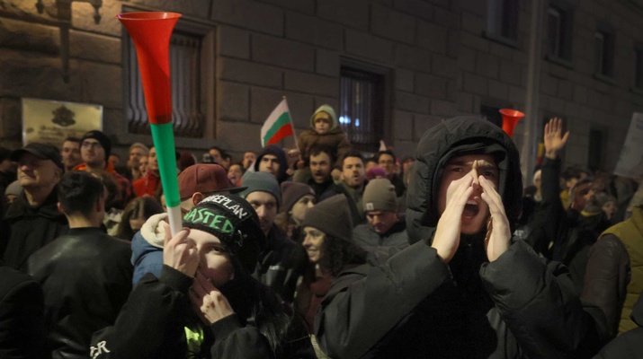 Demonstrant:innen in Bulgarien