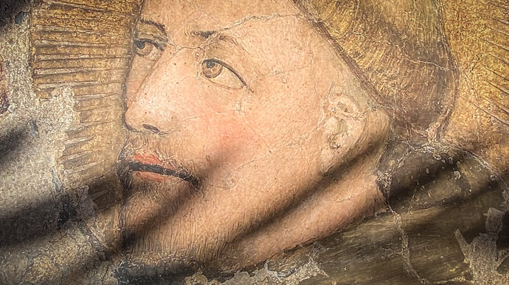 Fresco mit dem Porträt von Franz von Assisi