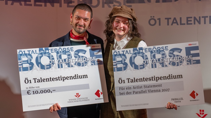 Christian Azzouni und Lorena Mantl, Gewinner:innen des Ö1 Talentestipendiums