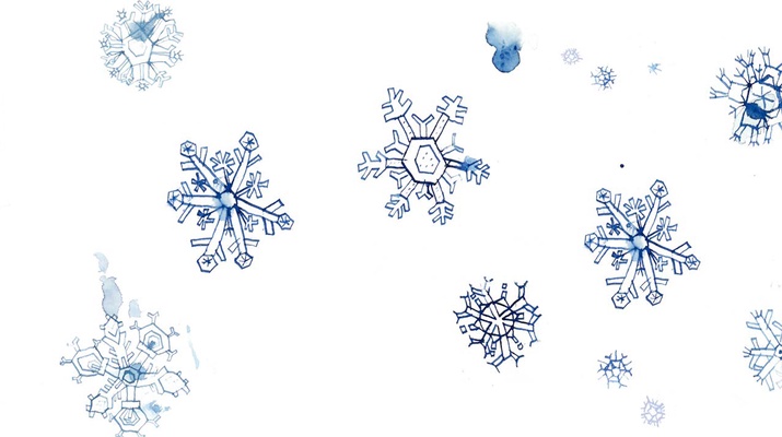 Ausschnitt des Sujets: Schneeflocken