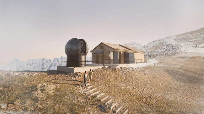 Quantenteleskop, Hafelekar, Mock-Up