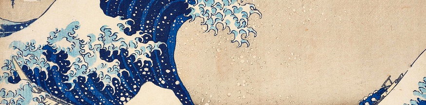 „Unter der Welle bei Kanagawa“, Japan, Farbholzschnitt 