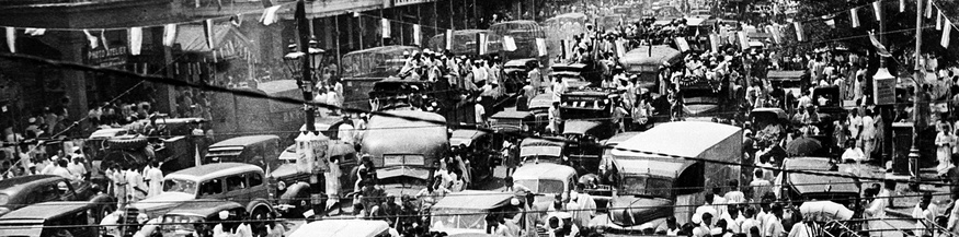 Unabhängigkeitsfeiern auf den Straßen Indiens, 1947