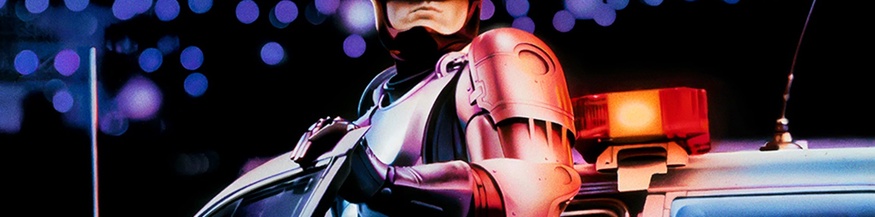 Illustration eines Roboter Polizisten.