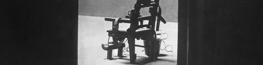 Archivbild eines alten elektrischen Stuhls