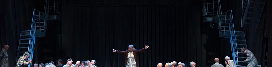 Szenenausschnitt "Die Passagierin" von Mieczyslaw Weinberg