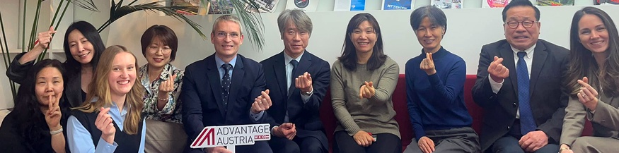 Hannah Mayr, Gruppenbild in Südkorea