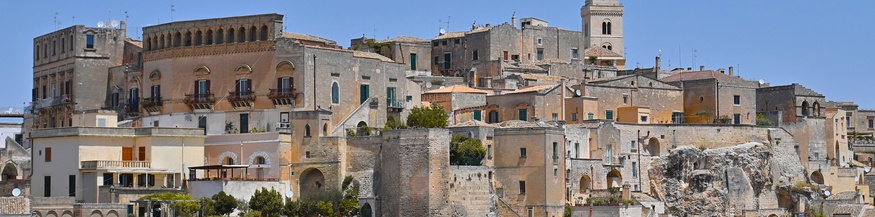 Foto: Blick auf die Altstadt der süditalienischen Stadt Matera