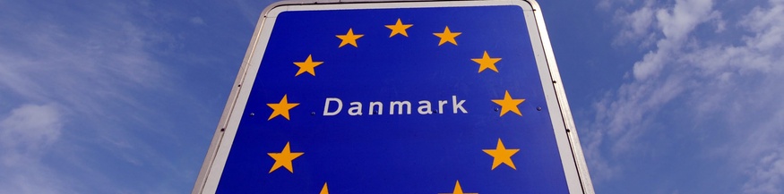 Eu Schild mit Danmark Aufschrift