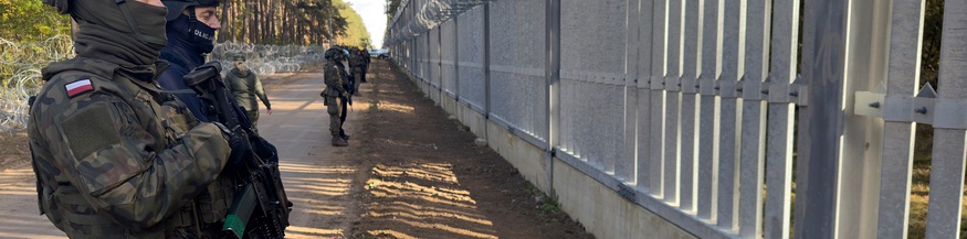 Militär an der polnischen Grenze