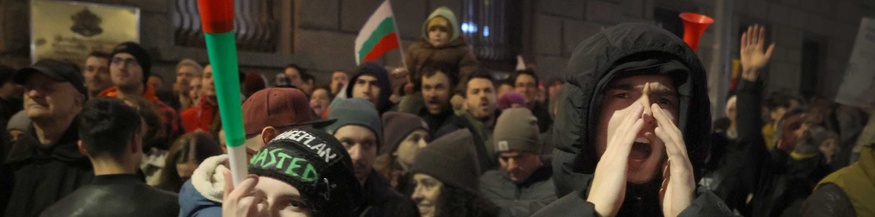 Demonstrant:innen in Bulgarien