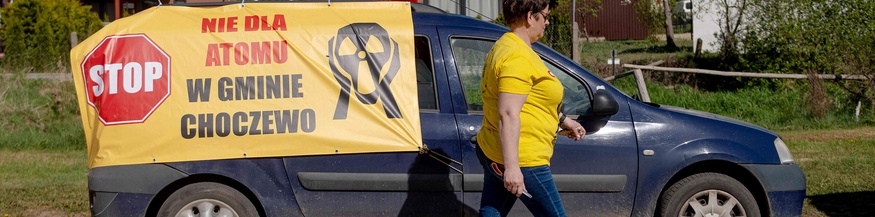 Protest gegen Atomkraft in Choczewo, Polen