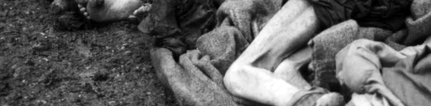 Tote Menschen in einem Waldstück, Ende des 2. Weltkriegs
