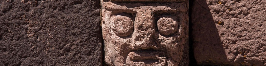 Gesicht einer Tempelwand der Tiahuanacos