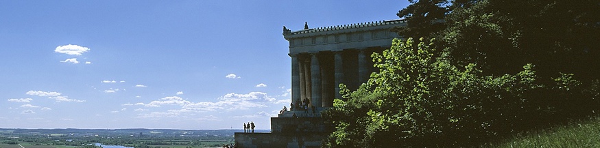 Walhalla mit Blick auf das Donautal