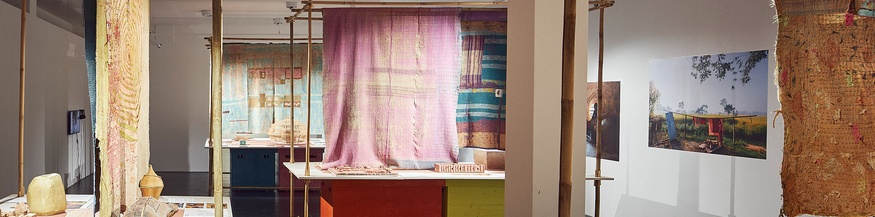 Ausstellung "Anna Heringer: Form Follows Love" im Vorarlberger Architekturinstitut in Dornbirn, Ausstellungsansicht