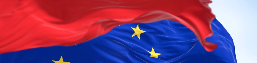 EU- und chinesische Fahne